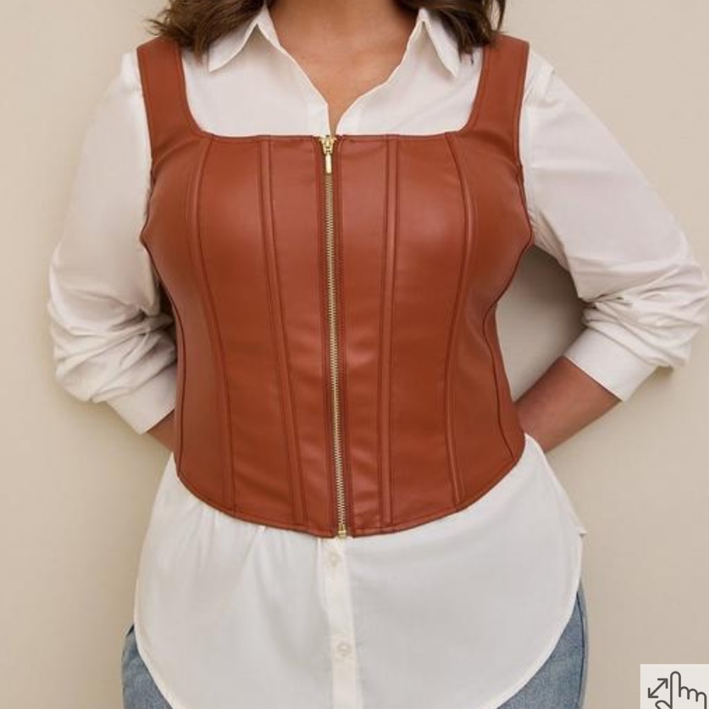 Torrid zip up corset top size 2 (18/20)